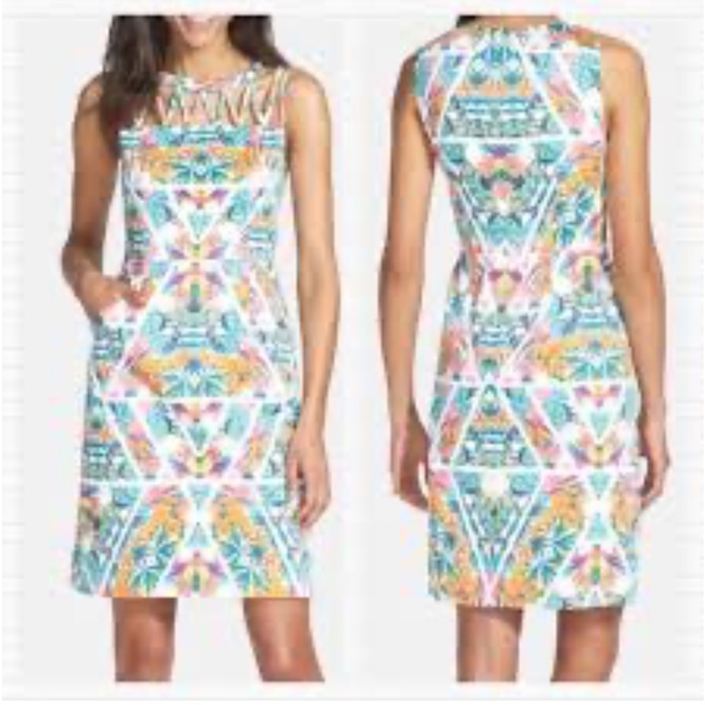 Adrianna papell blue floral mini dress size 6